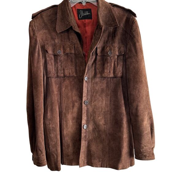 J walden Other - J Walden Vintage Men's Brown Suede Jacket Button Up Collar Button Cuff Size 40